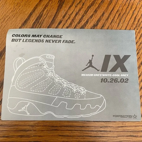 Men’s Jordan 9 Cool Gray OG 2002, Size 9 - Picture 11 of 11